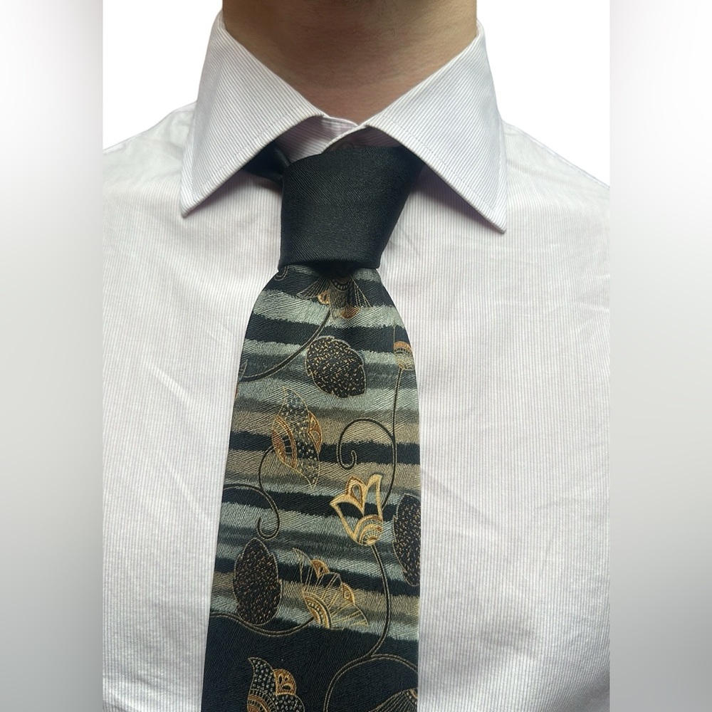 Sonia Rykiel Homme Vintage 100% Silk Black Tie